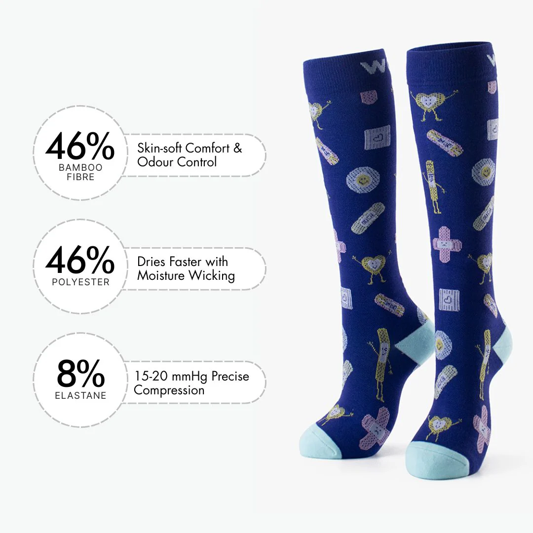Boo Boo Buddies Bamboo Compression Socks - Image 3