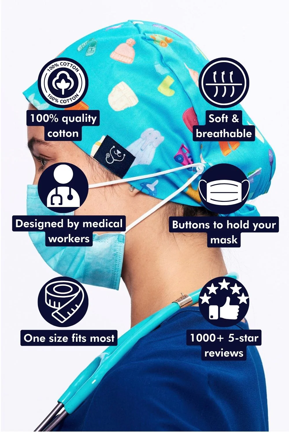 Goo Goo Gaa Gaa Scrub Cap - Image 3