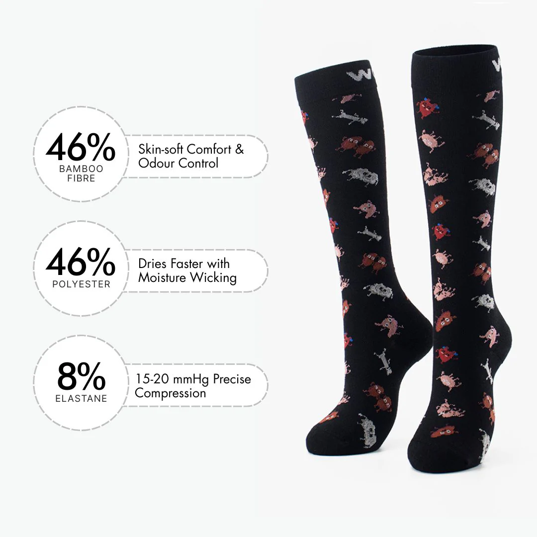 Goofy Organs Bamboo Compression Socks - Image 3