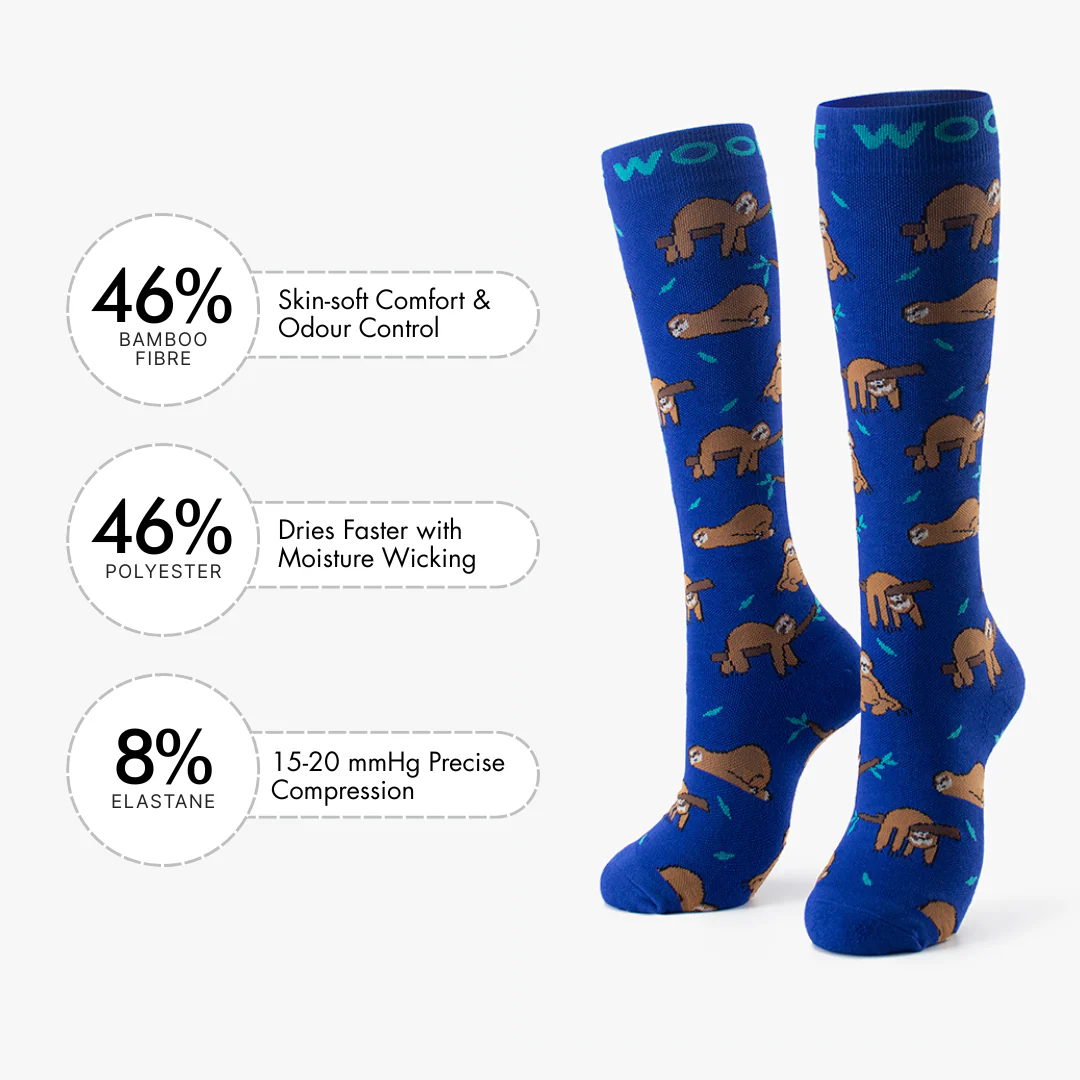 Sloth Bamboo Compression Socks - Image 3