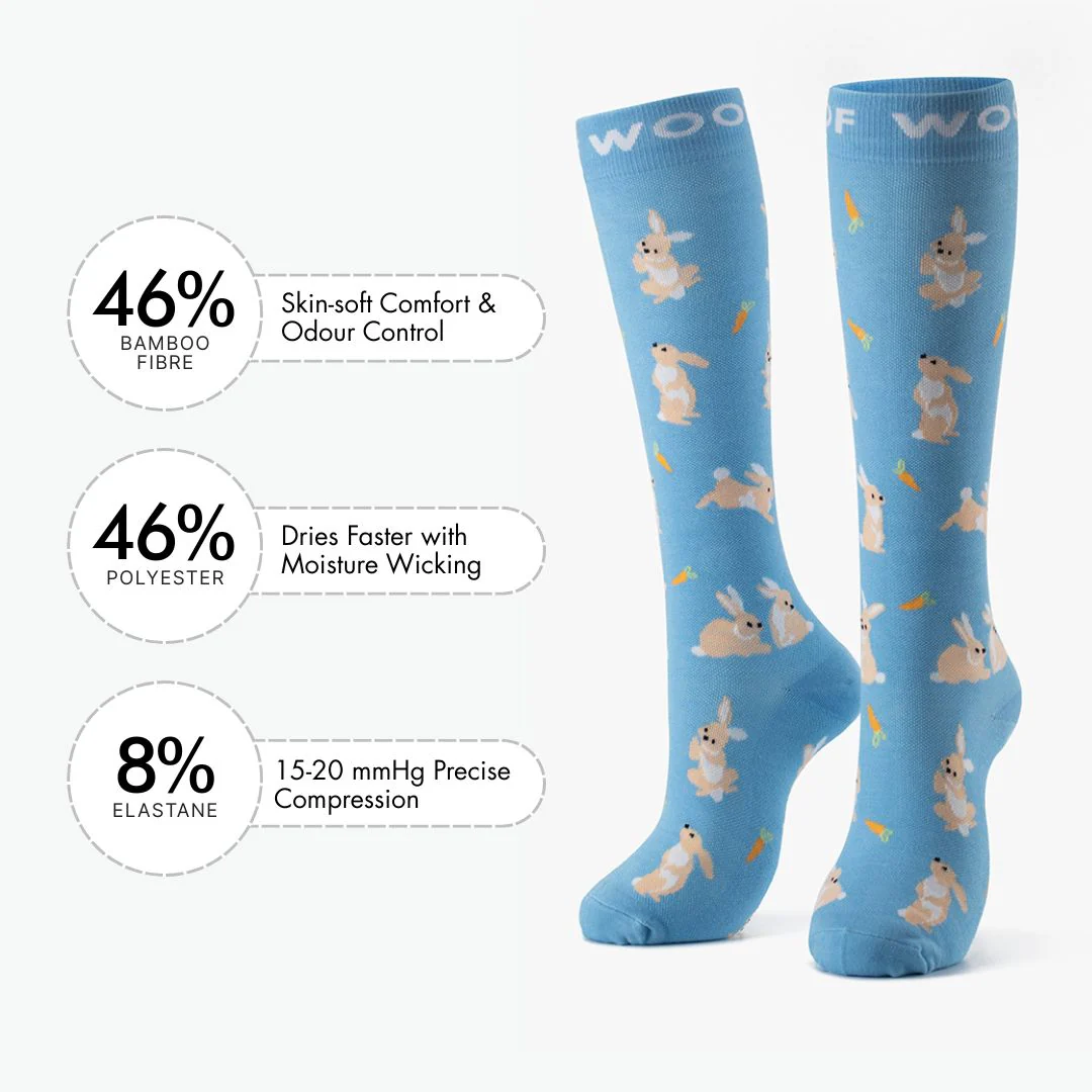 Snuggle Bunnies Bamboo Compression Socks - Image 3