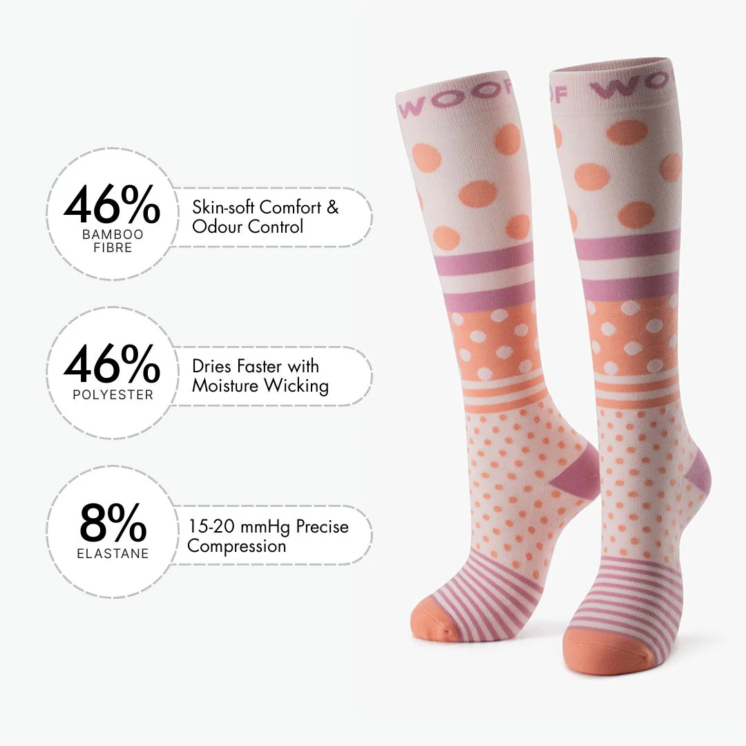 Spotty Spice Bamboo Compression Socks - Image 3