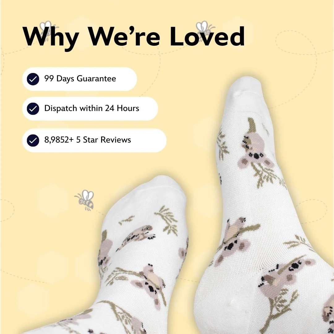 Disney’s Winnie the Pooh and Friends Bamboo Compression Socks, Flower Patch - Image 6