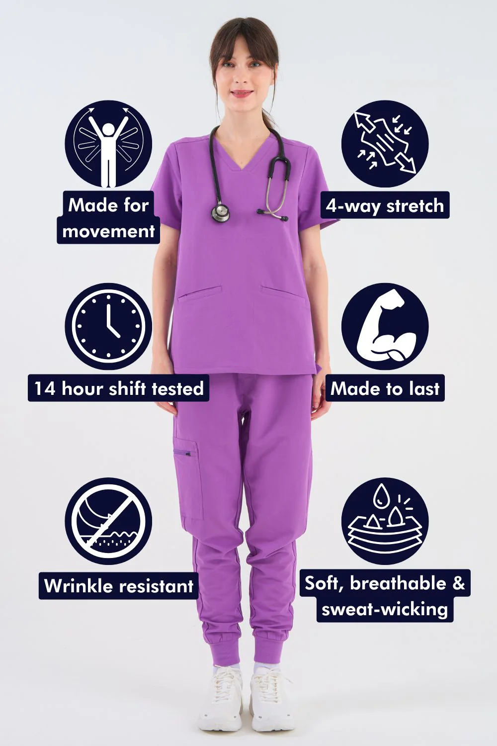 Women's 3-Pocket Scrub Top - Image 131
