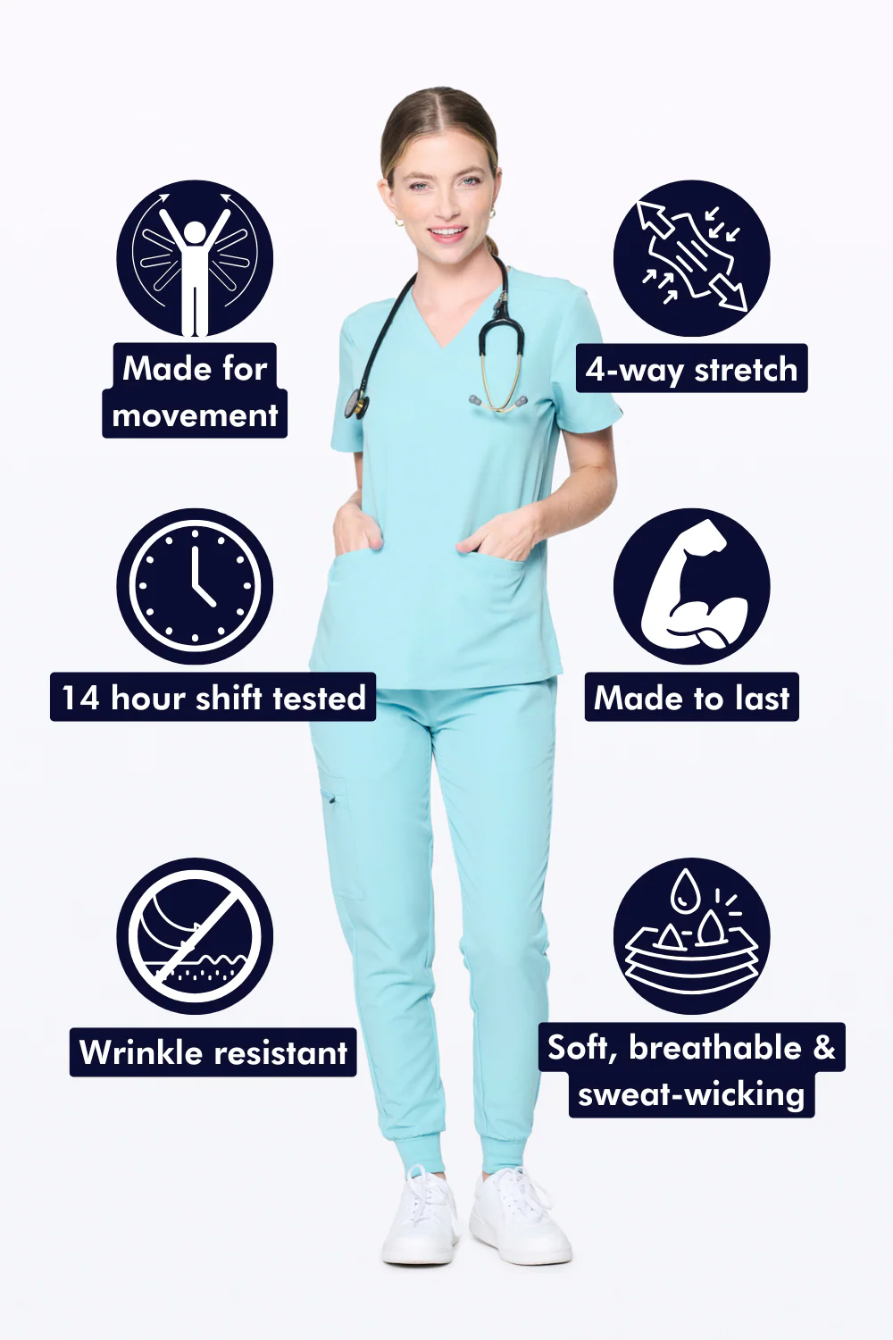 Women's 3-Pocket Scrub Top - Clearance Sale - Image 110
