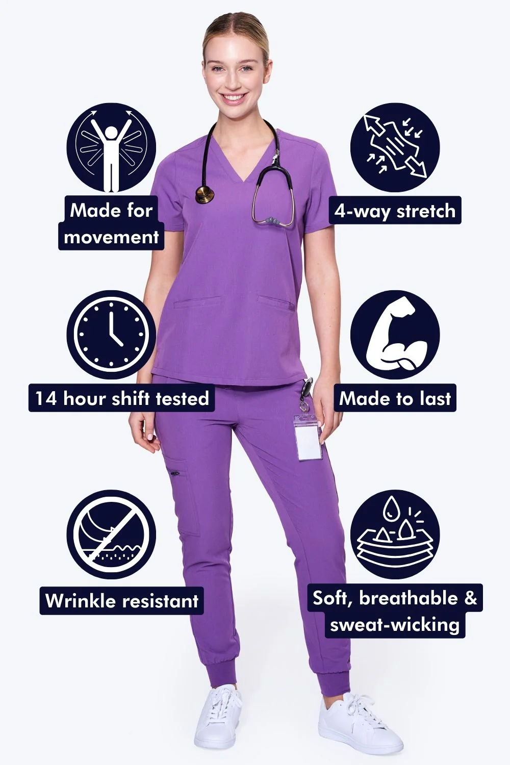 Women's 3-Pocket Scrub Top - Clearance Sale - Image 134