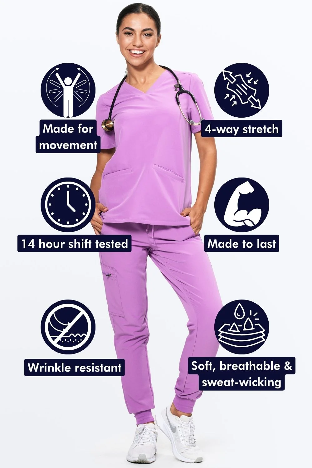 Women's 3-Pocket Scrub Top - Clearance Sale - Image 138
