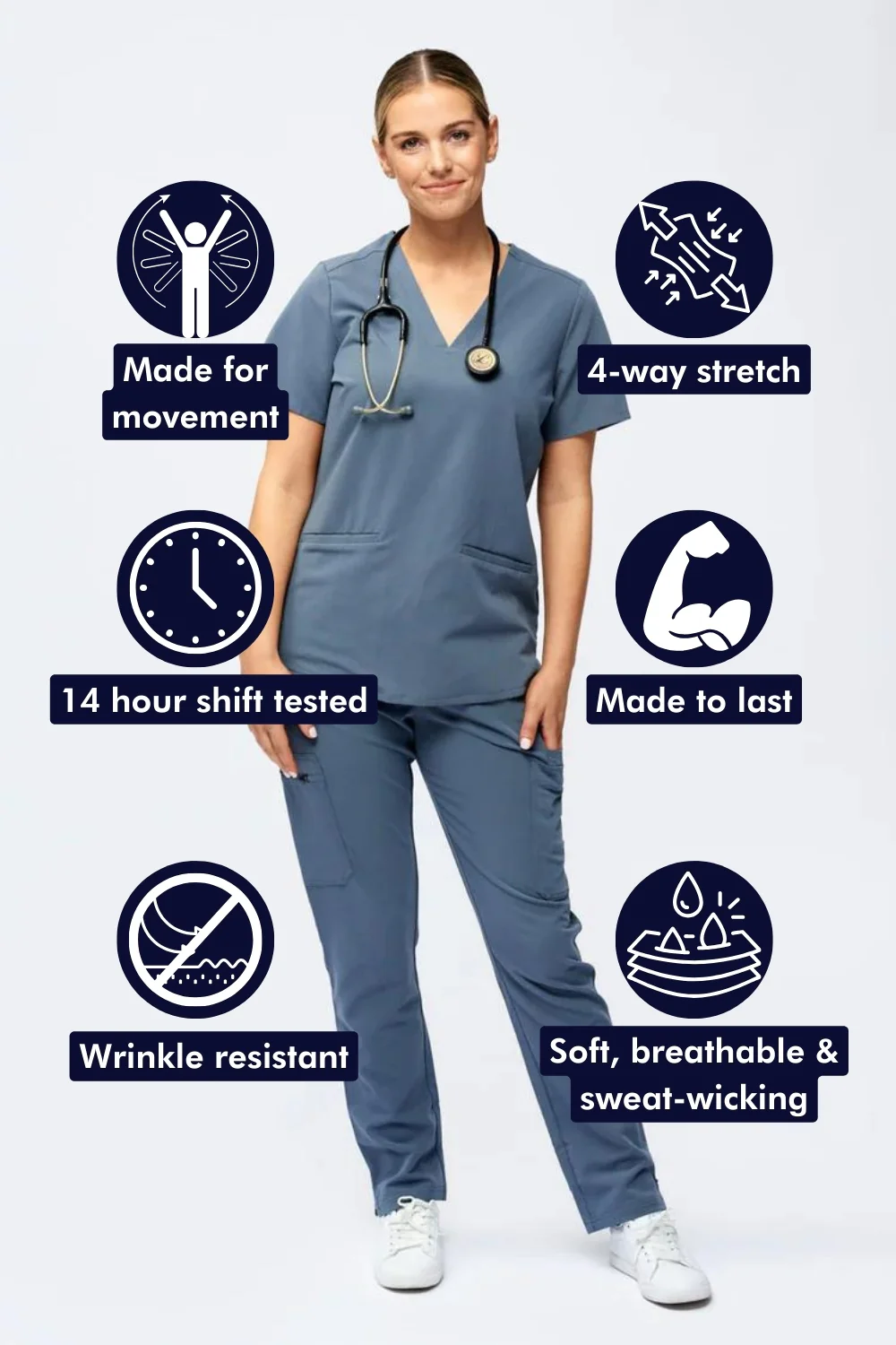 Women's 3-Pocket Scrub Top - Clearance Sale - Image 63