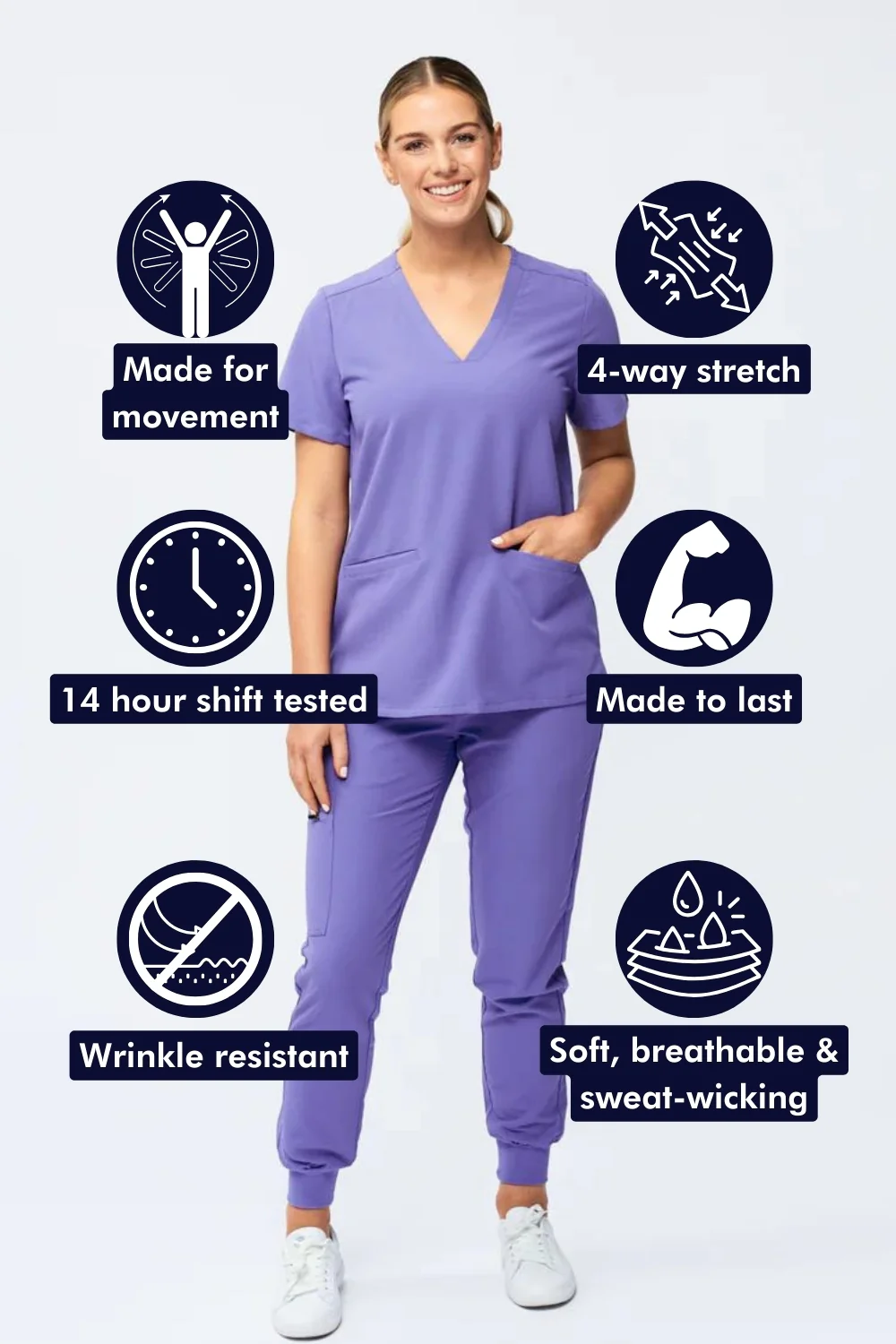 Women's 3-Pocket Scrub Top - Clearance Sale - Image 69