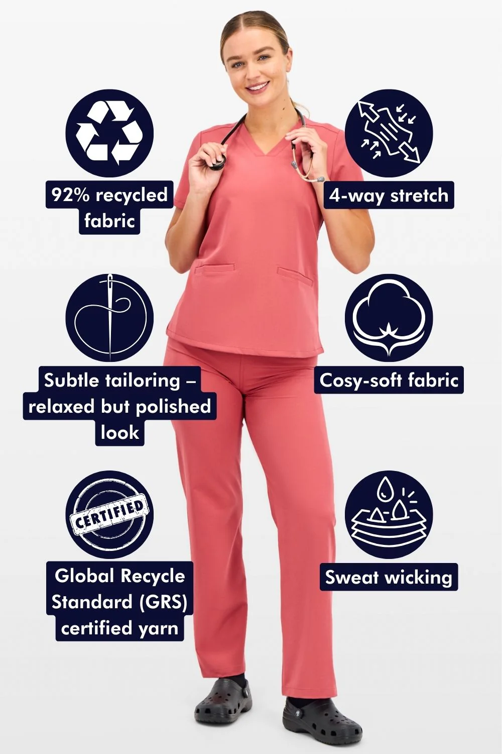 Women's Essential Straight-Cut Scrub Pants - Image 36