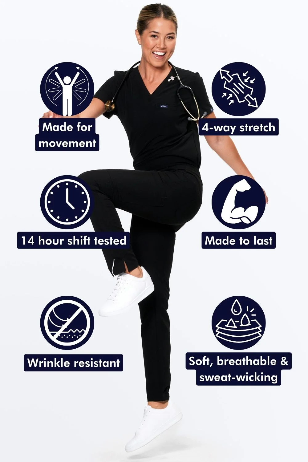 Women's Skinny 11-Pocket Scrub Pants - Clearance Sale - Image 14